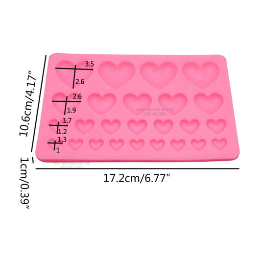 25 Cavity Heart Silicone Candle Mould for DIY Candle | Candle Material Hub