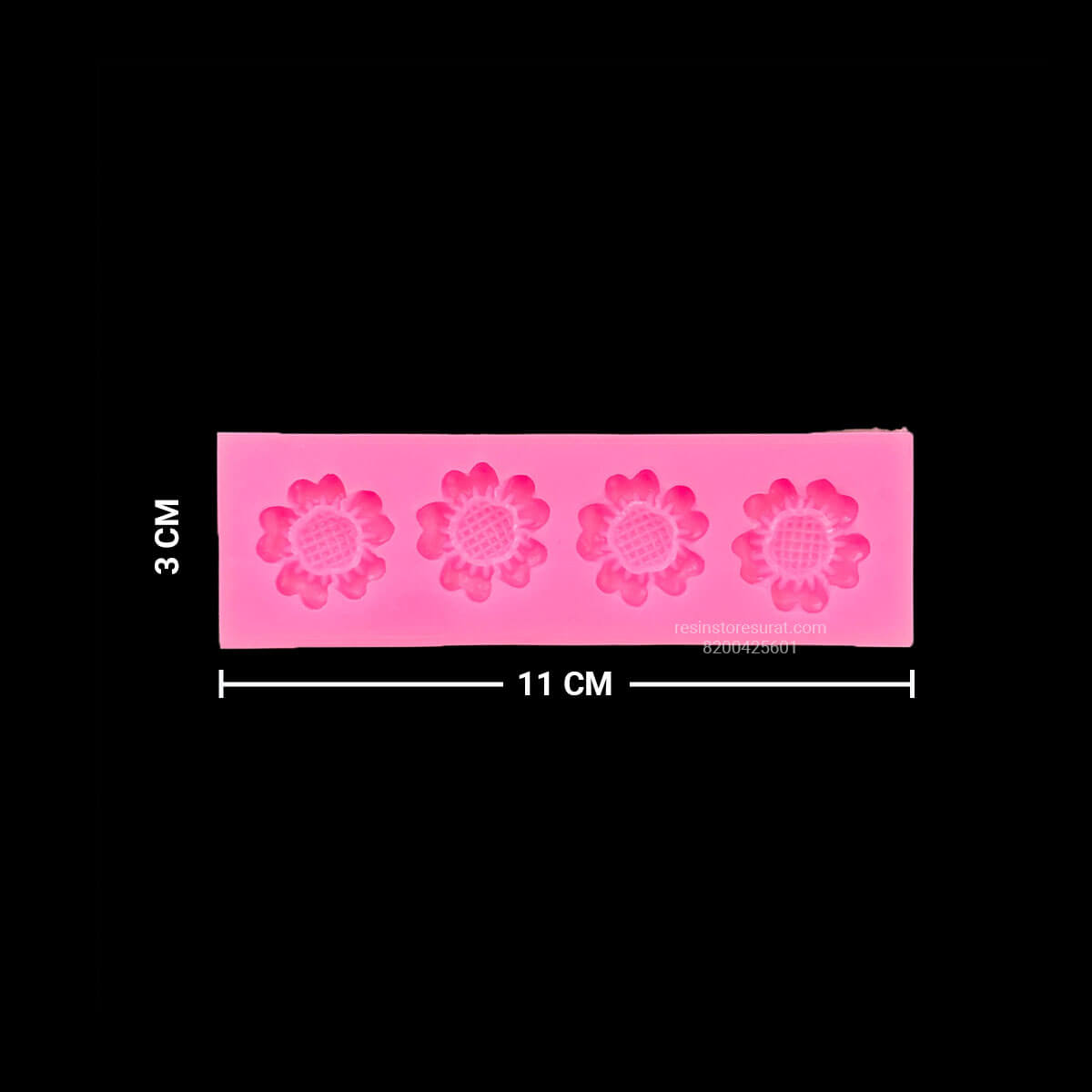 4 Cavity Flower Silicone Candle Mould – 39-08 | Candle Material Hub