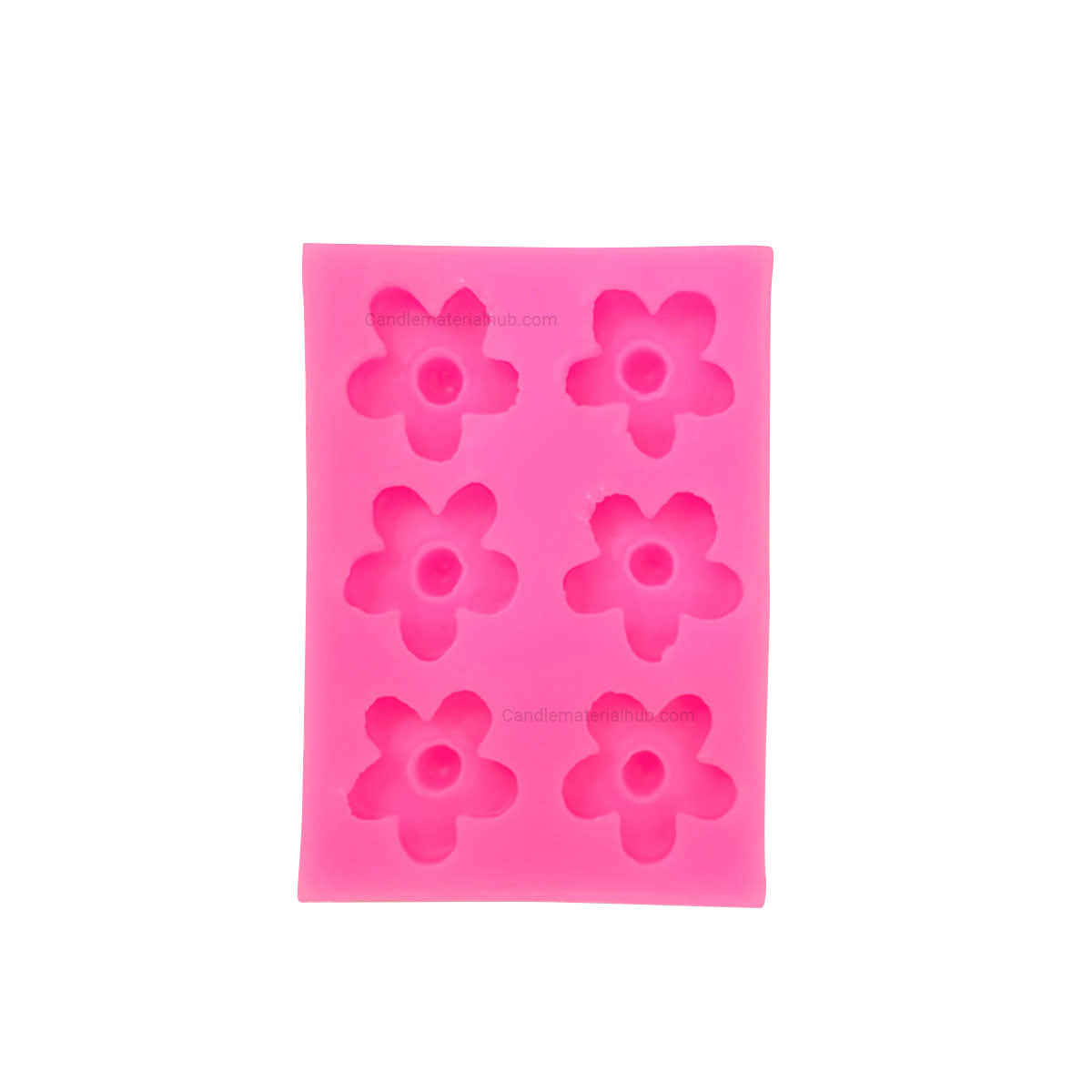 6 cavity Candle Flower Mould - 06