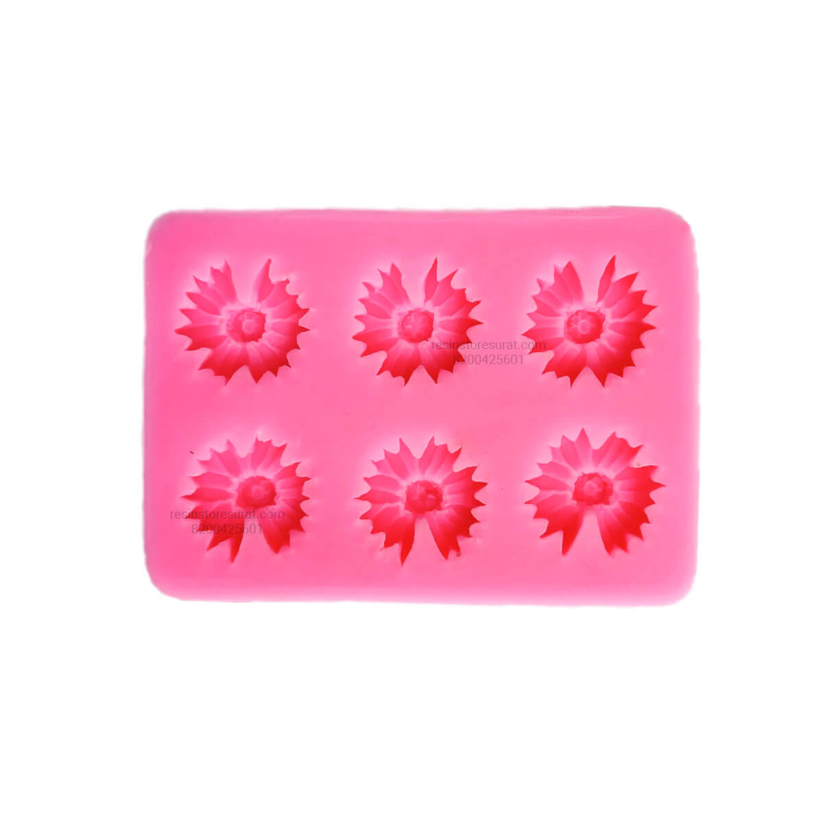 6 Cavity 3D Flower Silicone Candle Mould for DIY Candle Making | Candle Material Hub