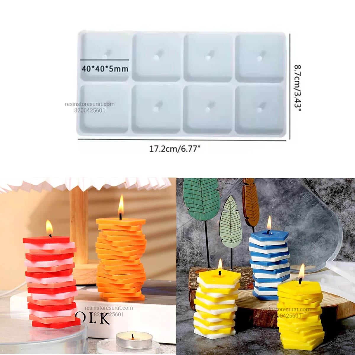 Building Block Silicone Candle Mould for Decorative Candle | Candle Material Hub