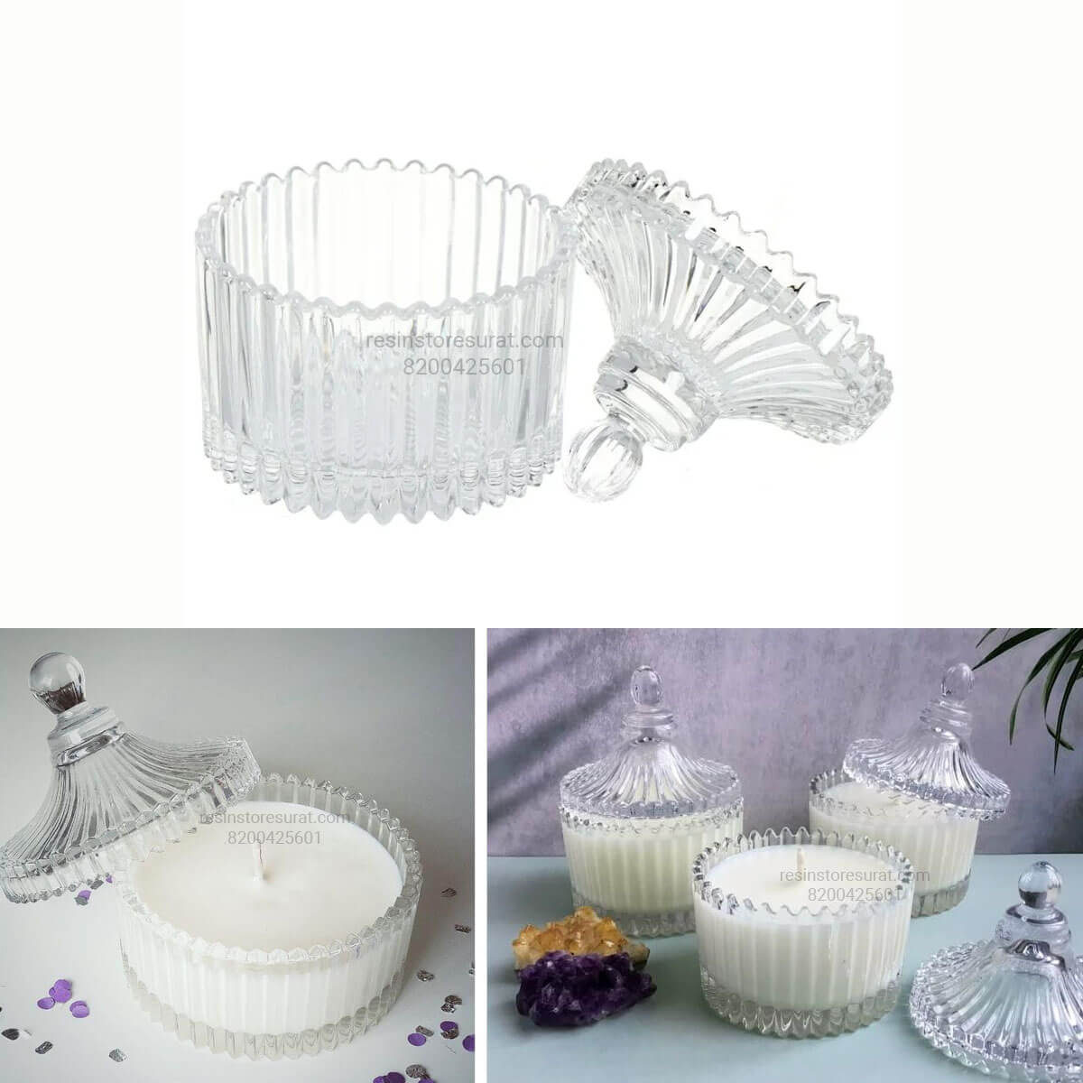 Candy 75 ML Candle Glass Jar – Mini Glass Jar for Candle Making