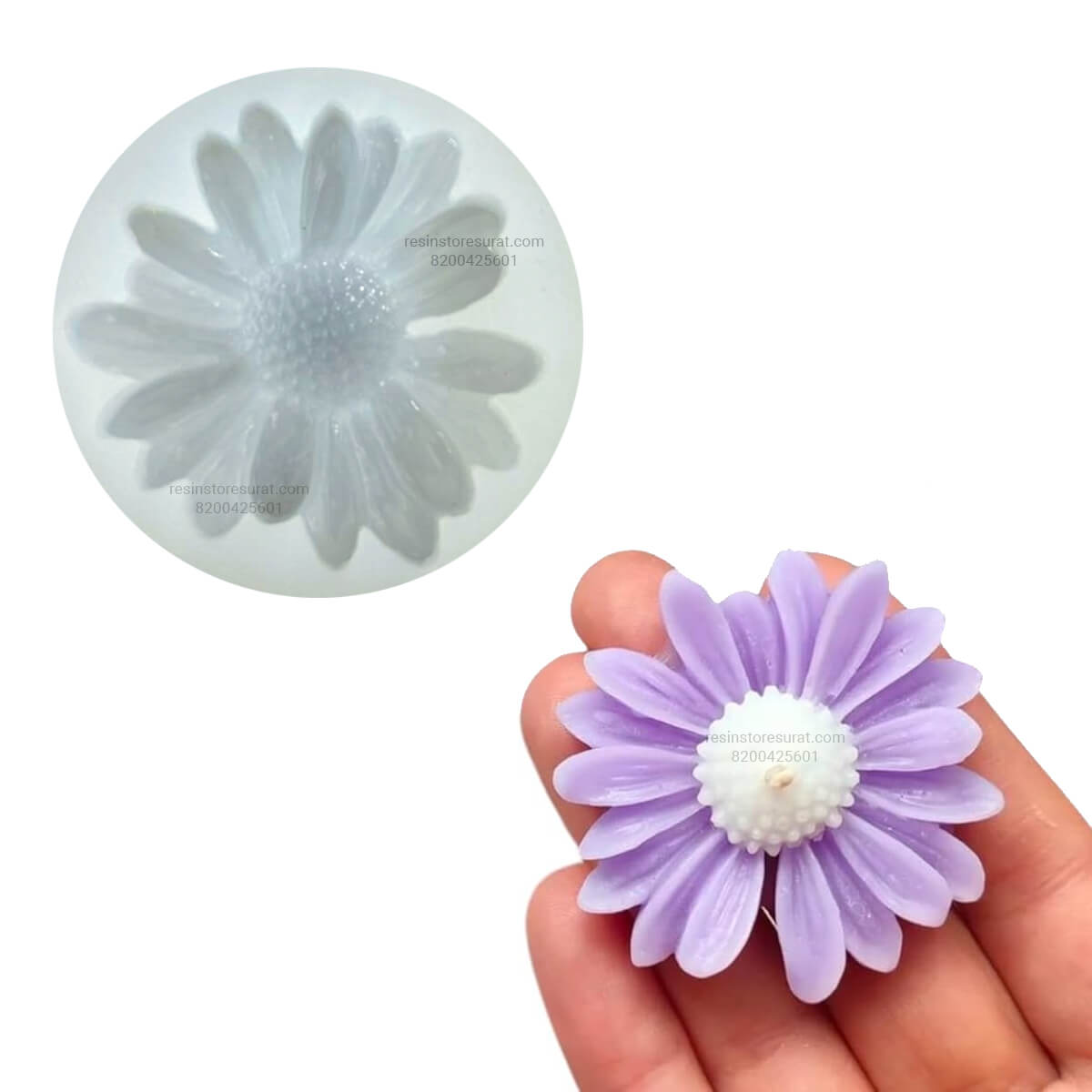 3D Daisy Flower Silicone Candle Mould Handmade | Candle Material Hub