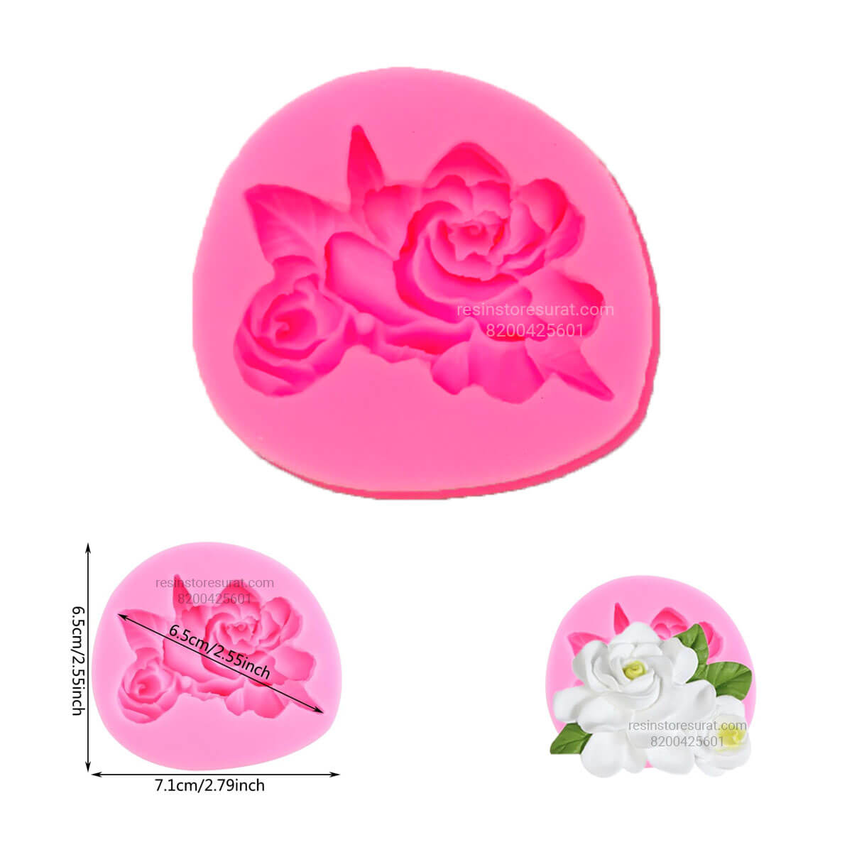 Jasmine 3D Flower Silicone Candle Mould for DIY Candle | Candle Material Hub