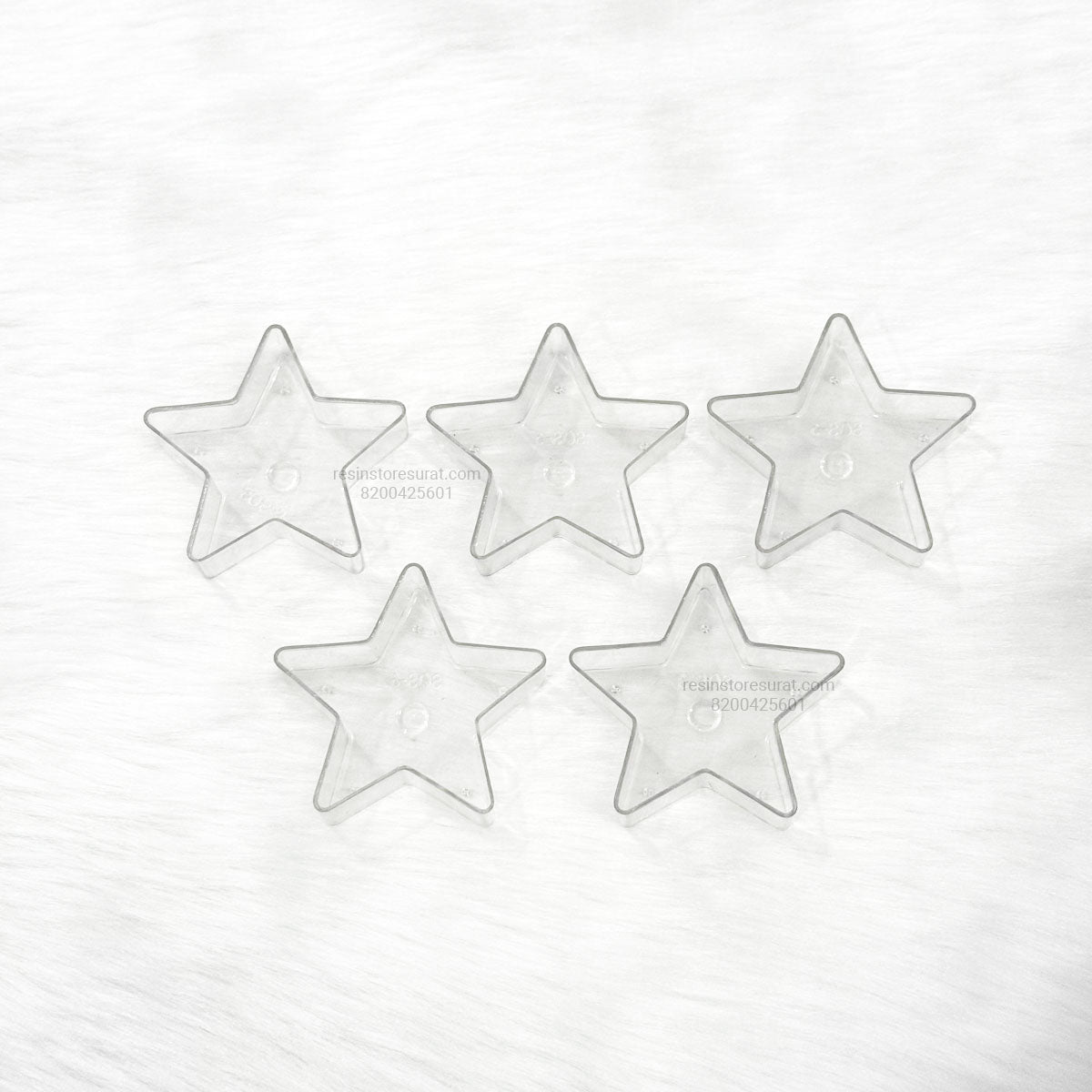Star Shape Polycarbonate T-Light Cups (5 Pcs) – Transparent Tealight Candle Cups