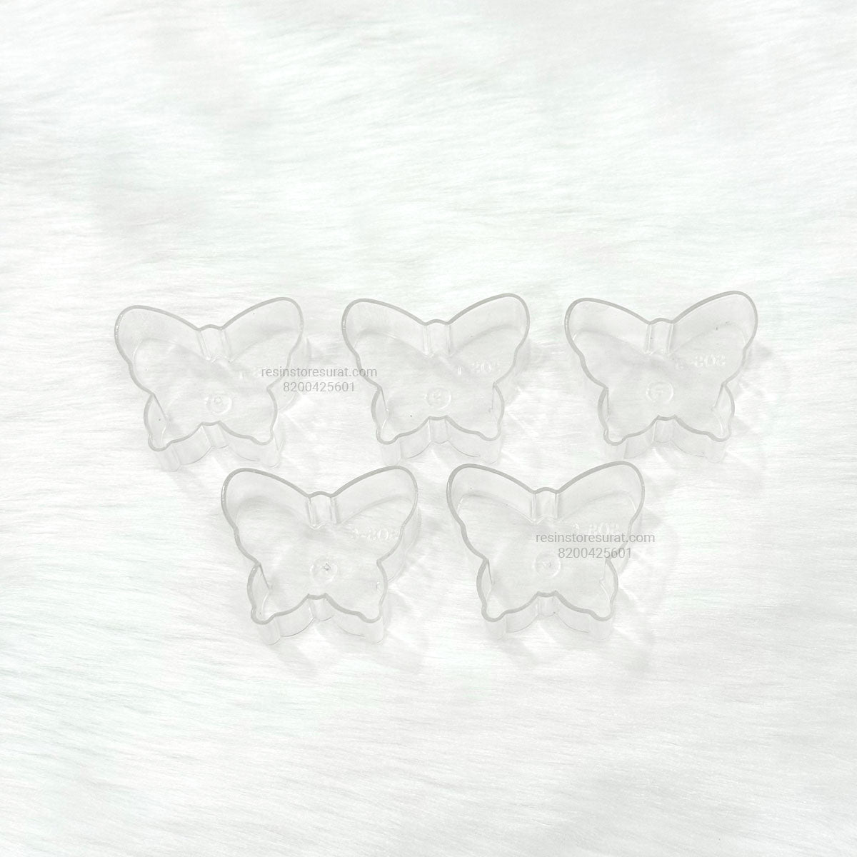 Butterfly Shape Polycarbonate T-Light Cups (5 Pcs) – Transparent Tealight Candle Cups