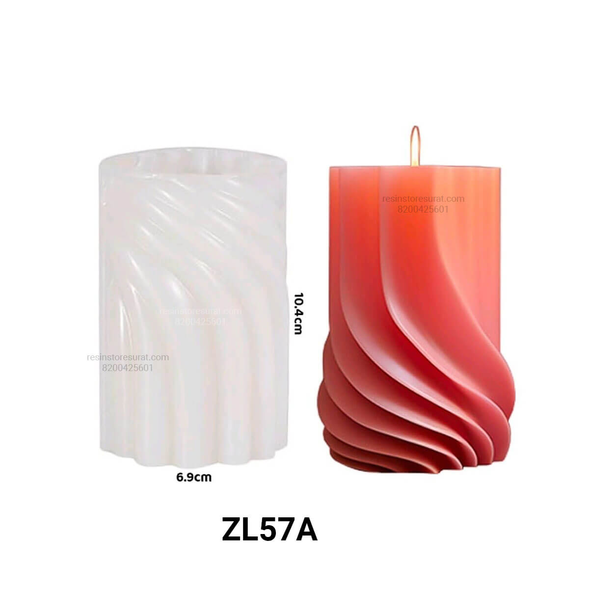 Irregular Geometric Cylindrical Candle Mould – ZL57A | Candle Material Hub