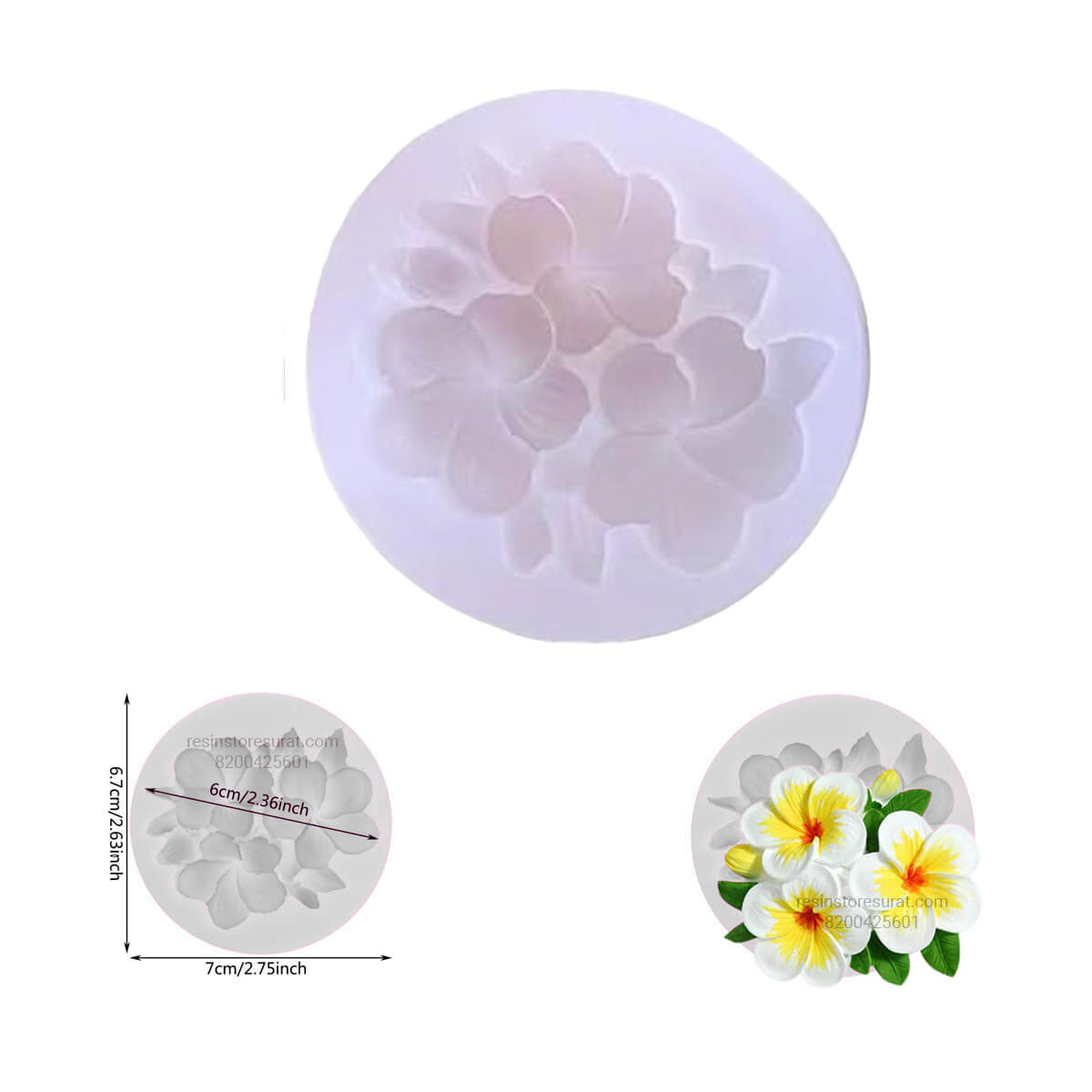 Plumeria 3D Flower Silicone Candle Mould for Decorative Candles | Candle Material Hub