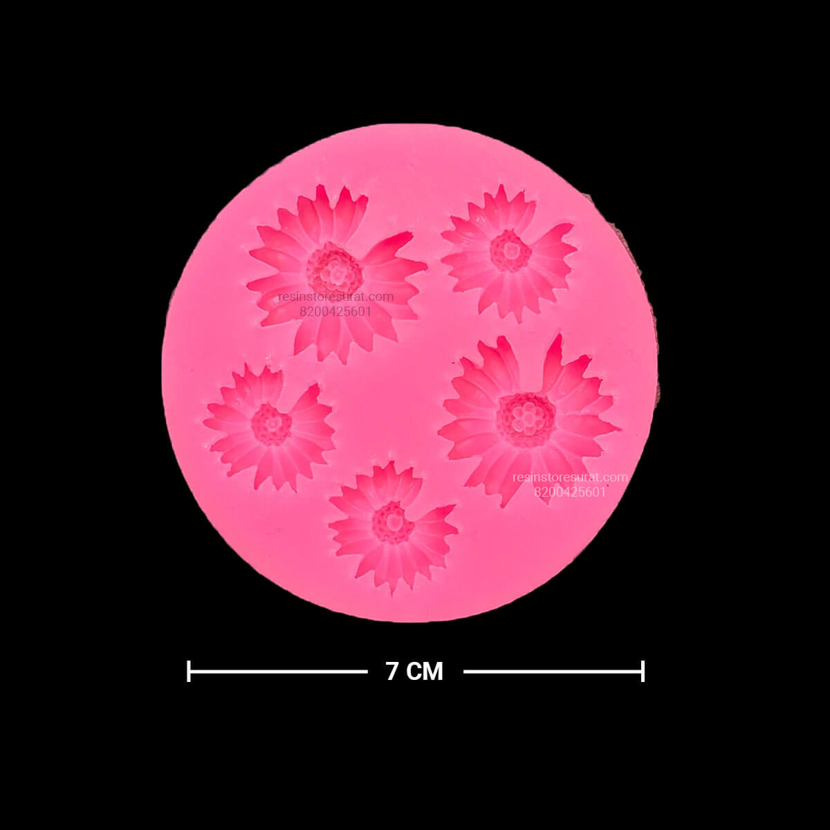 6 Cavity Small Daisy Flower Silicone Candle Mould – 39-31 | Candle Material Hub