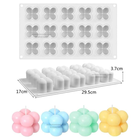 15 Cavity Small Bubble Silicone Candle Mould for DIY Candles | Candle Material Hub