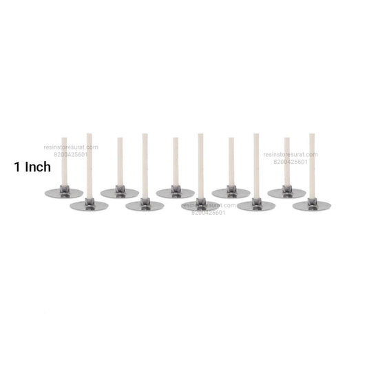 1 Inch Pre-Waxed Cotton Wicks with Sustainer for Candle Making | Candle Material Hub