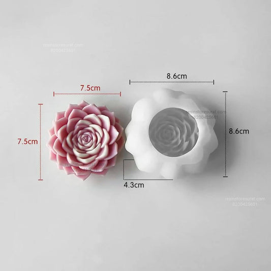 3D Succulent Lotus Flower Silicone Candle Mould – 238 | Candle Material Hub