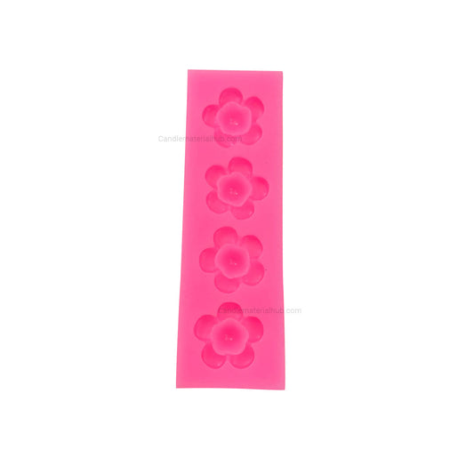 4 Cavity Candle Flower Mould - 09