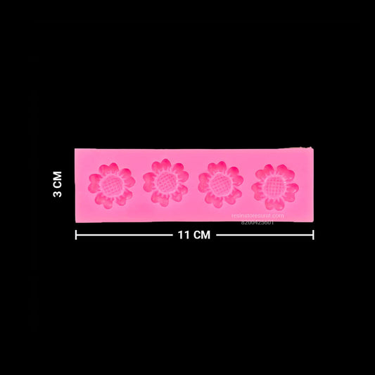4 Cavity Flower Silicone Candle Mould – 39-08 | Candle Material Hub