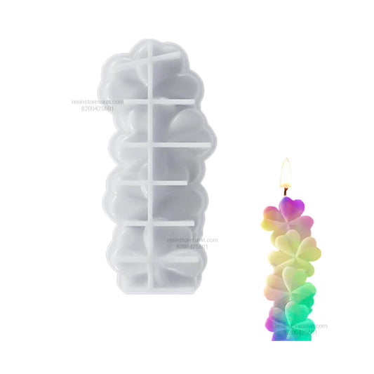 4 Leaf Flower Silicone Candle Mold for DIY Candle | Candle Material Hub