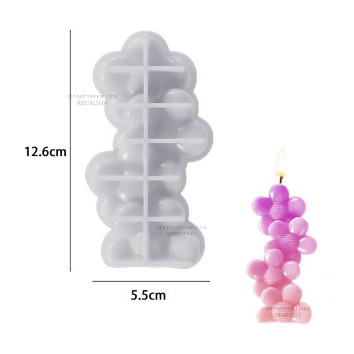 4 Cavity Sunflower Silicone Candle Mold for DIY Candle | Candle Material Hub