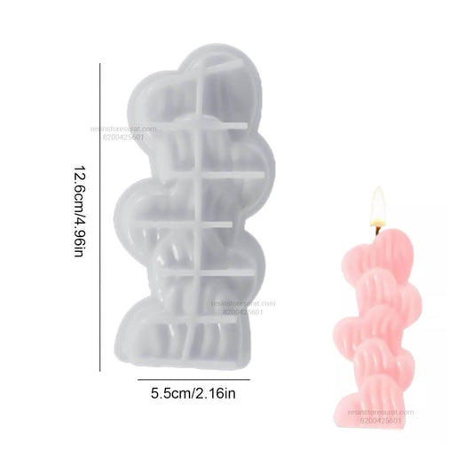 5 Striped Love Silicone Candle Mold for Romantic Candle Making | Candle Material Hub