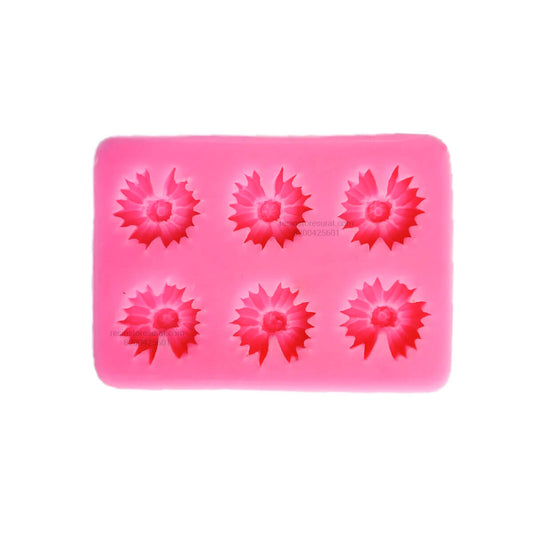 6 Cavity 3D Flower Silicone Candle Mould for DIY Candle Making | Candle Material Hub