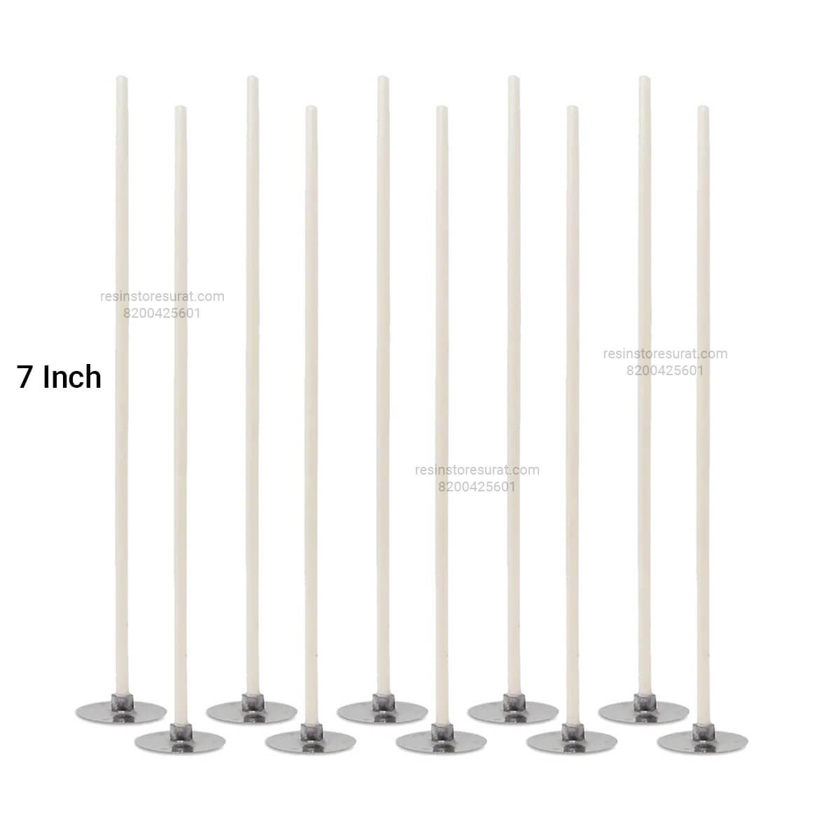 7 Inch Pre-Waxed Cotton Wicks with Sustainer for Candle Making | Candle Material Hub