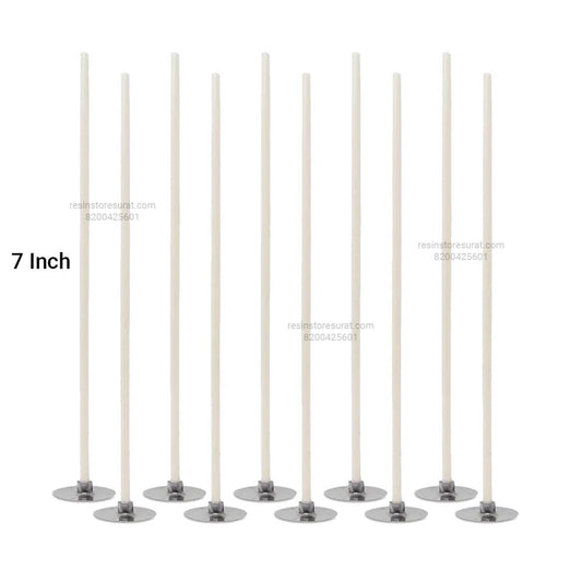 7 Inch Pre-Waxed Cotton Wicks with Sustainer for Candle Making | Candle Material Hub