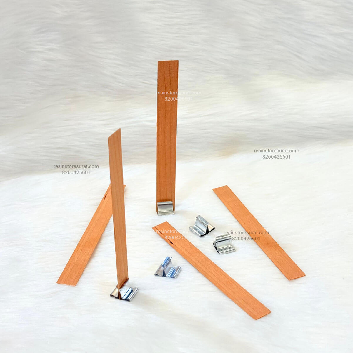 Medium Wooden Wick for Candle Making (10 Pcs) with Sustainer | Candle Material Hub