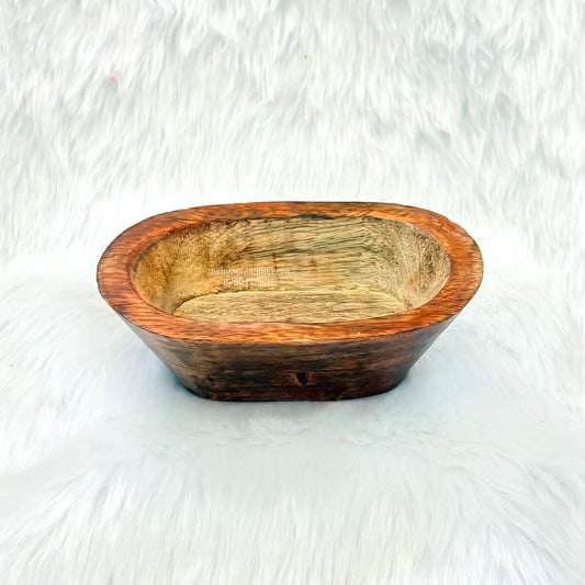 Boat Shape Wooden Candle Bowl – Natural Wooden Candle Container