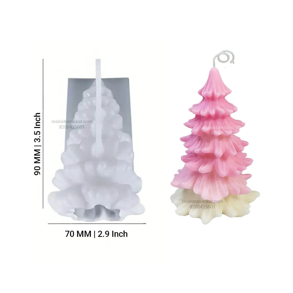 Christmas Tree Silicone Candle Mould for Festive Candles | Candle Material Hub
