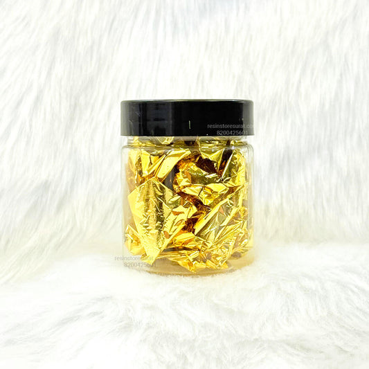 Golden Crushed Foil Sheet for Candle Decoration | Candle Material Hub