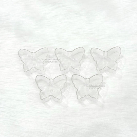 Butterfly Shape Polycarbonate T-Light Cups (5 Pcs) – Transparent Tealight Candle Cups
