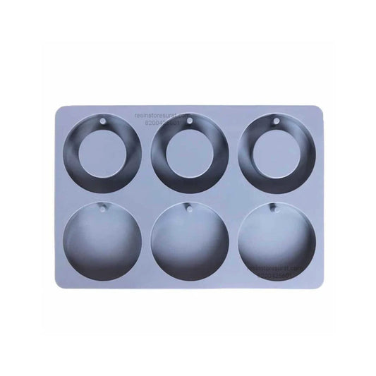6 Cavity Round Silicone Soap & Aromatiser Mould