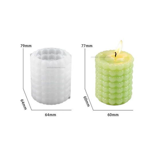 Small Heart Cylinder Silicone Candle Mould for DIY Candle Making | Candle Material Hub