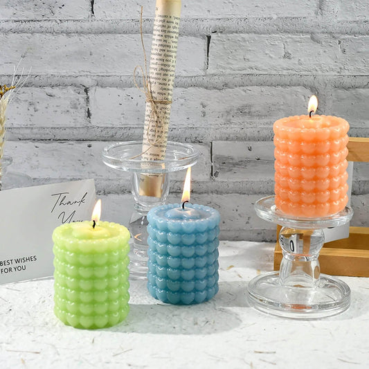 Small Heart Cylinder Silicone Candle Mould for DIY Candle Making | Candle Material Hub