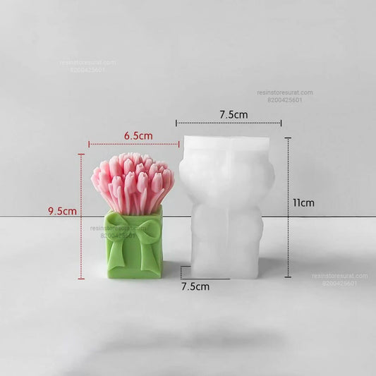 Tulip Bouquet Silicone Candle Mould – 243 for Floral Candles | Candle Material Hub