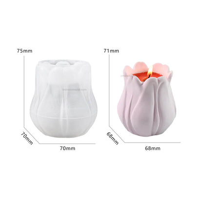 Tulip Corolla Silicone Candle Mould for DIY Candle Making | Candle Material Hub