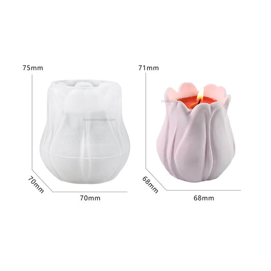 Tulip Corolla Silicone Candle Mould for DIY Candle Making | Candle Material Hub