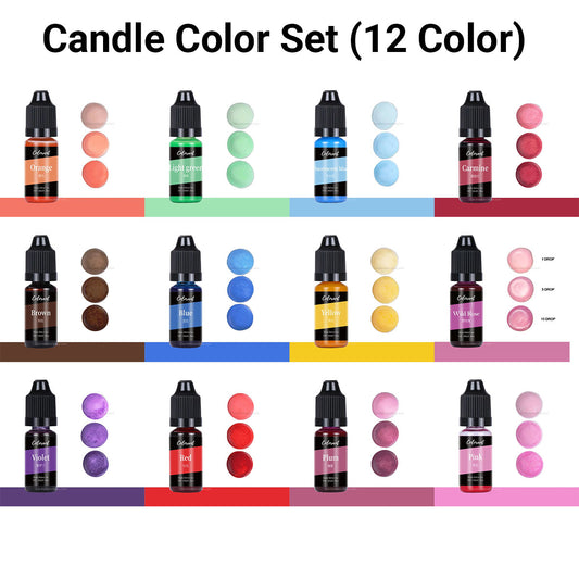 Candle Color 12 Color Set – Multicolor Dye Kit for Candle Making