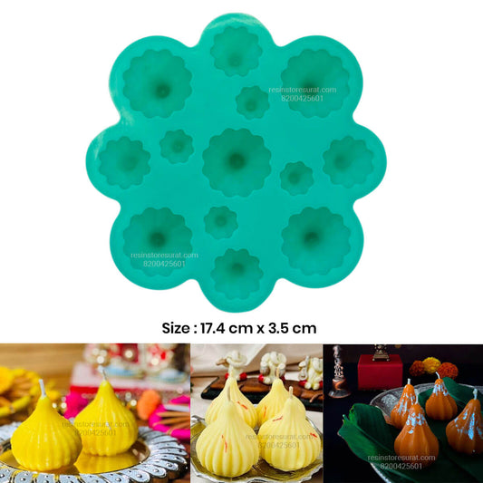 Multi Cavity Modak Silicone Candle Mould for Festive Candles | Candle Material Hub