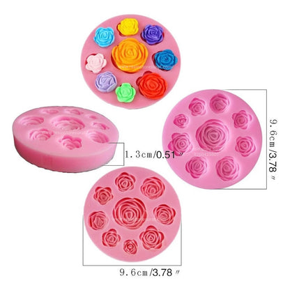Rose Flower Silicone Candle Mould for Candle Making | Candle Material Hub