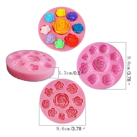 Rose Flower Silicone Candle Mould for Candle Making | Candle Material Hub