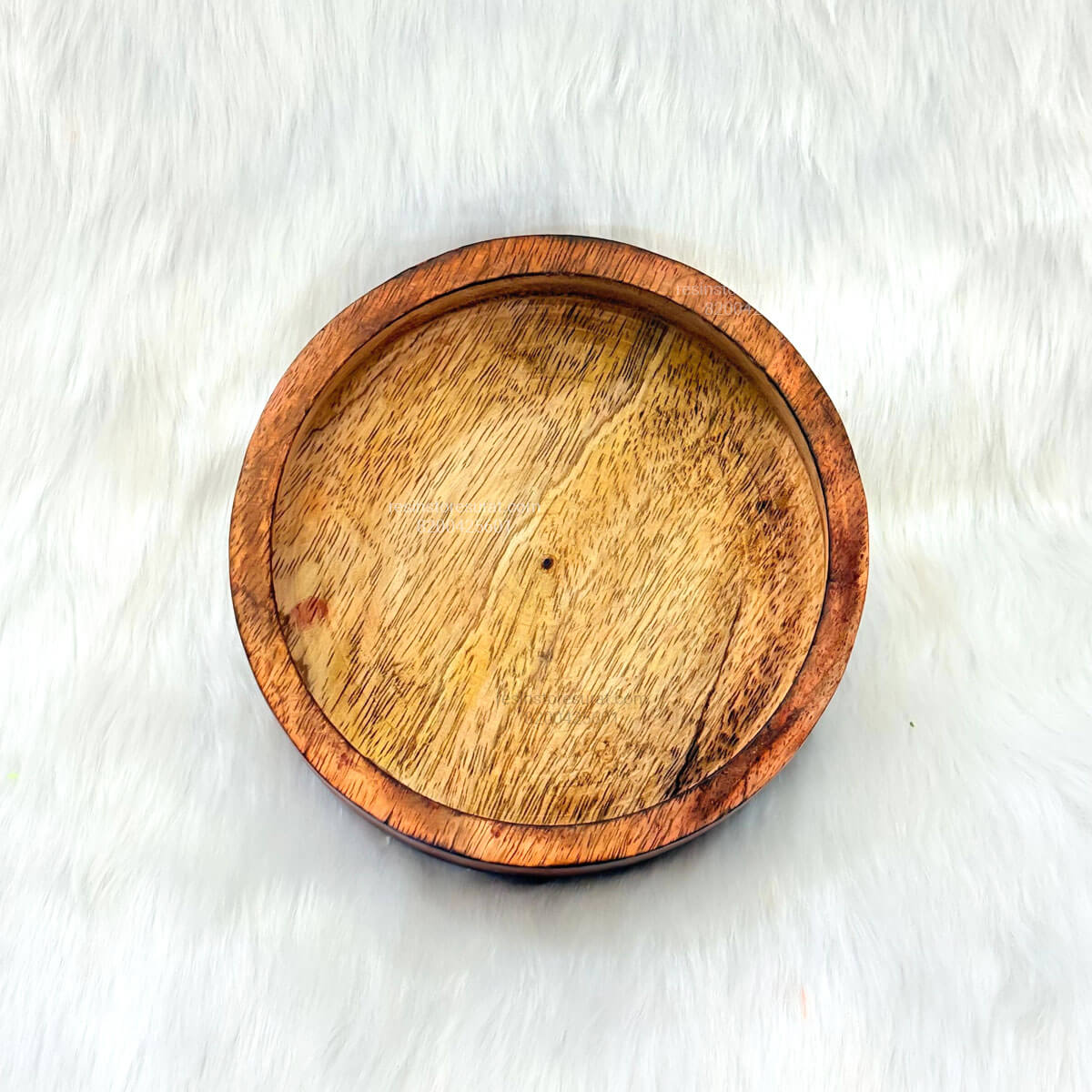 3 Inch Round Shape Wooden Candle Bowl – Natural Wooden Candle Container