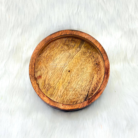 3 Inch Round Shape Wooden Candle Bowl – Natural Wooden Candle Container