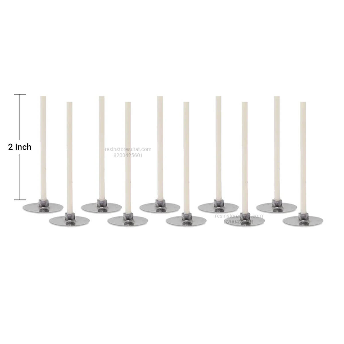 2 Inch Pre-Waxed Cotton Wicks with Sustainer for Candle Making | Candle Material Hub