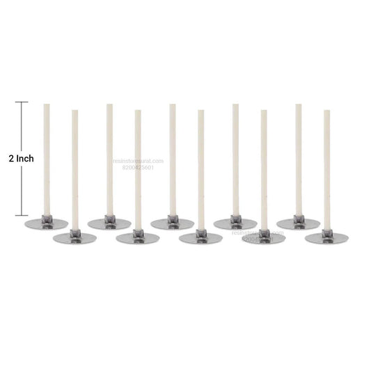 2 Inch Pre-Waxed Cotton Wicks with Sustainer for Candle Making | Candle Material Hub